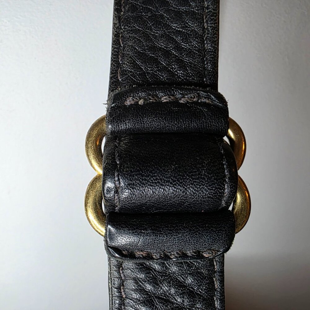 Coach Vintage Black Pebble Leather 4903 Sonoma Flap Crossbody Handbag EUC - Picture 8 of 11